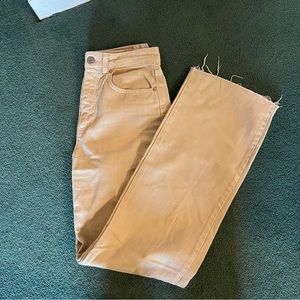 Stradivarius Long Straight Leg Jeans Tan size 2